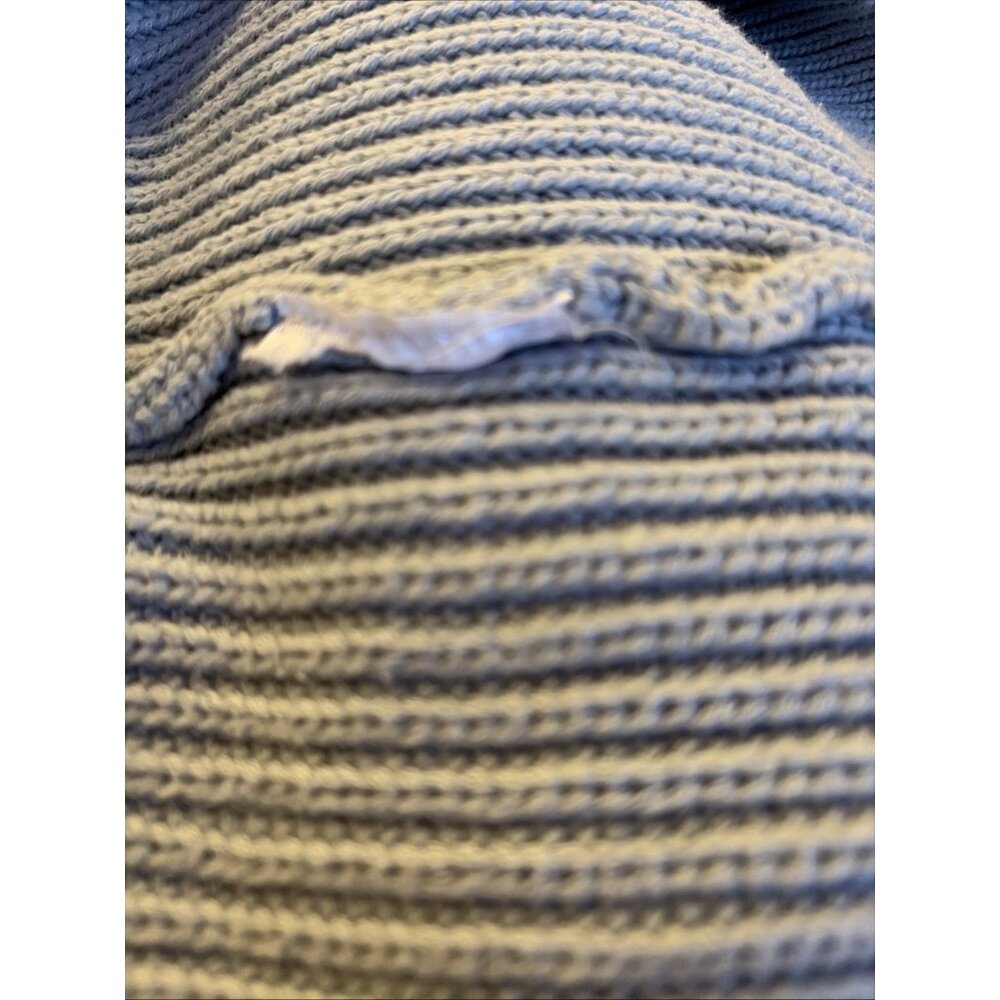 Quince Womens 100% Organic Cotton Fisherman V-Neck Sweater Sz L Sky Blue Classic - Picture 7 of 7